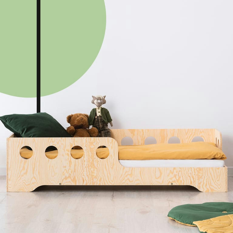 SACHA - Lit 90x190 entrée droite sommier inclus naturel