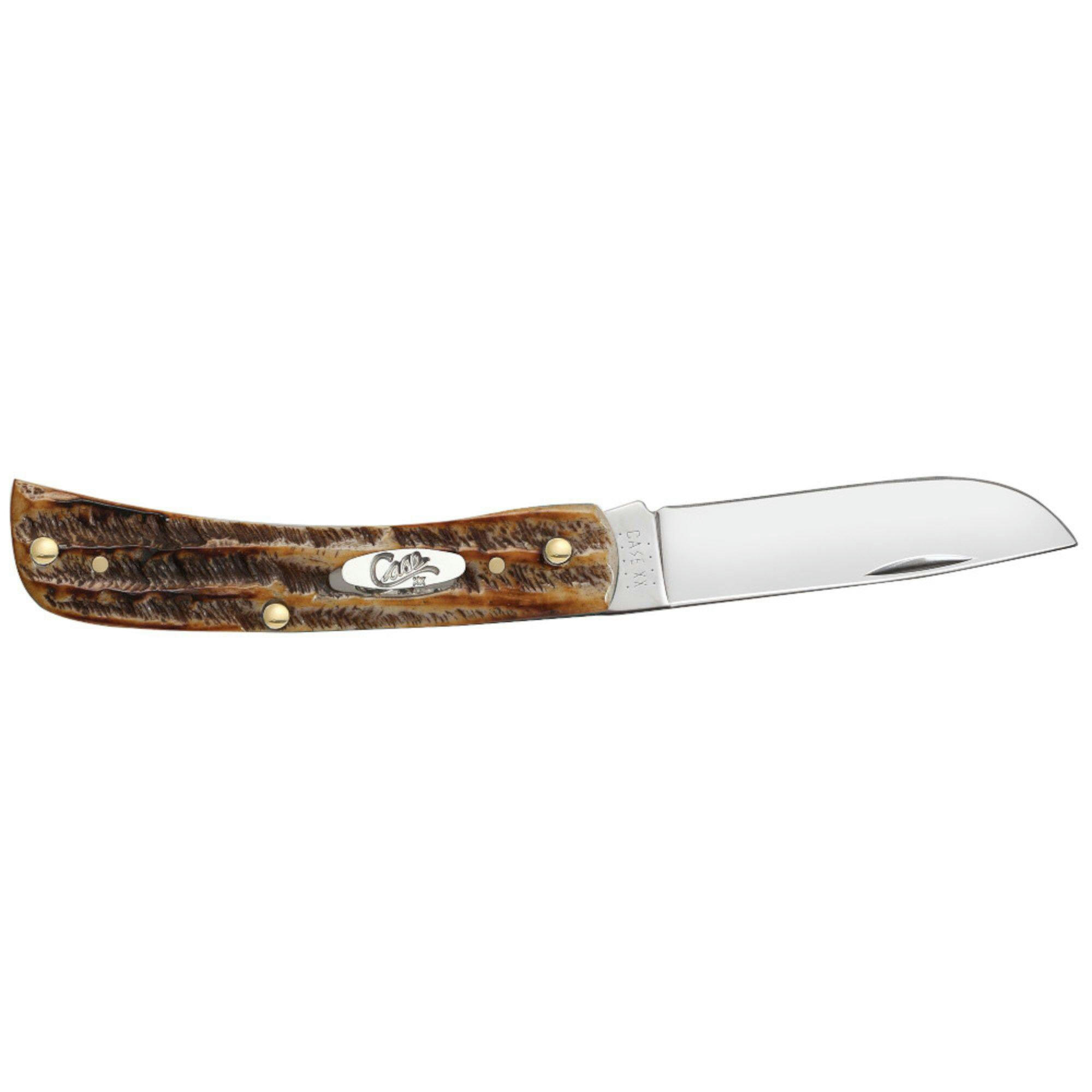 Case 6.5 Amber Bone Sod Buster Jr Pocket Folding Knife