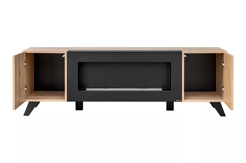 Stolik RTV LIAM 160 hickory jackson z biokominkiem