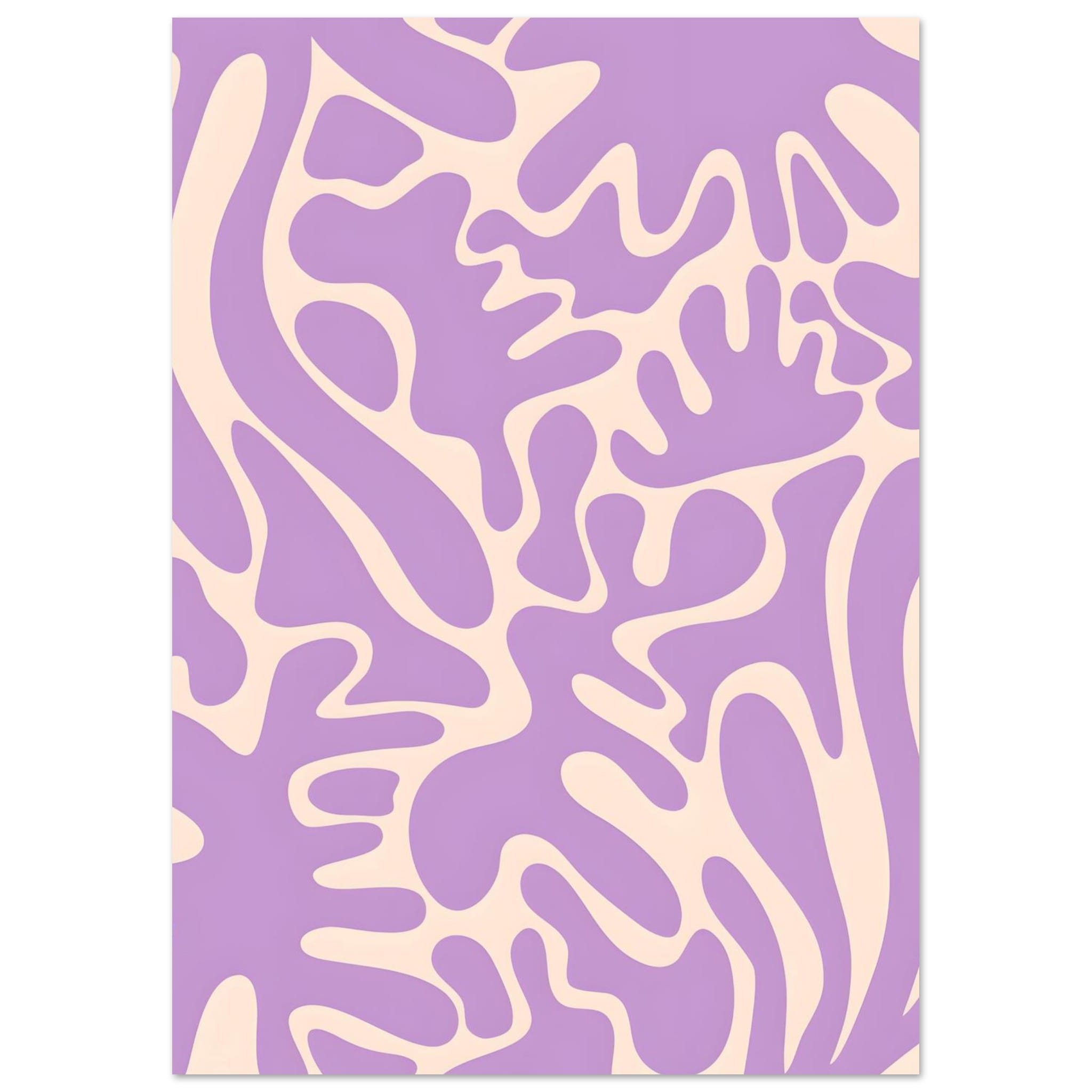 Artfulprints Poster Matisse – Purple flora  - A4 21x29.7 cm - Paars