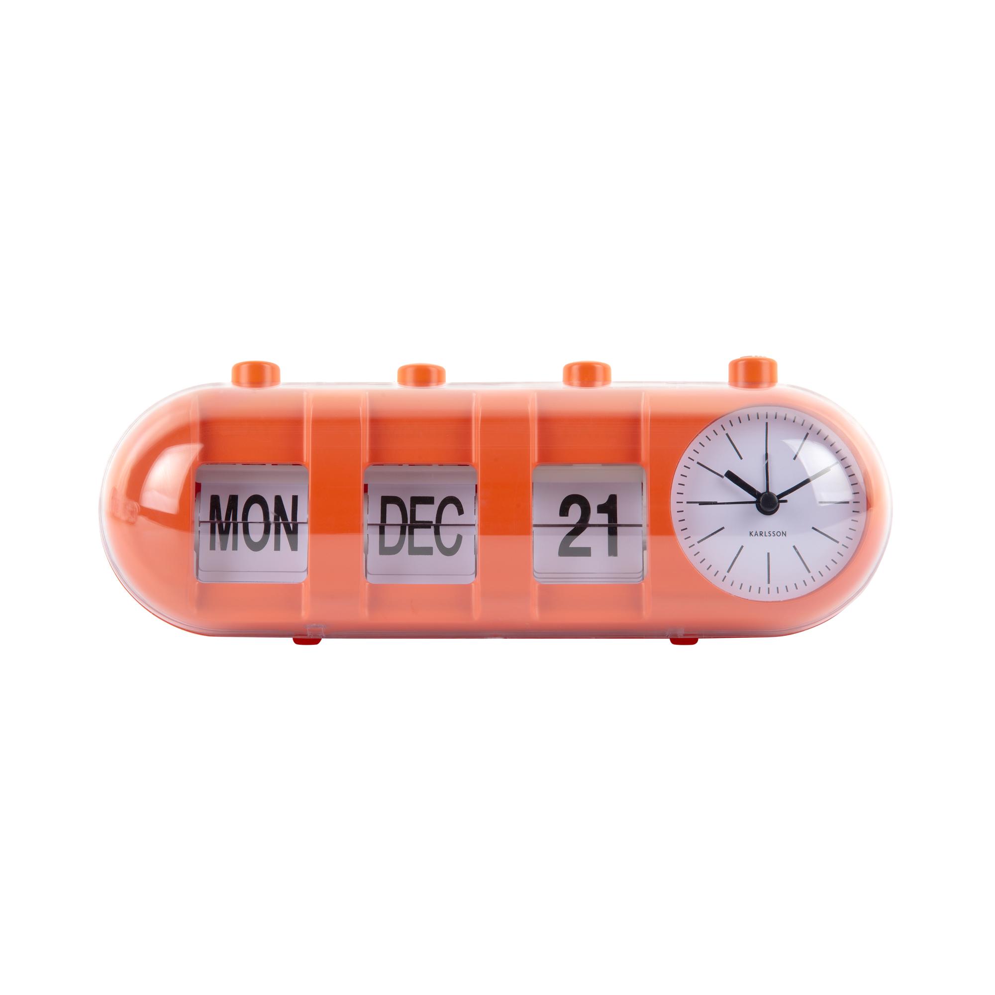 Karlsson wekker Retro Tube - oranje - 9x26x9.3cm