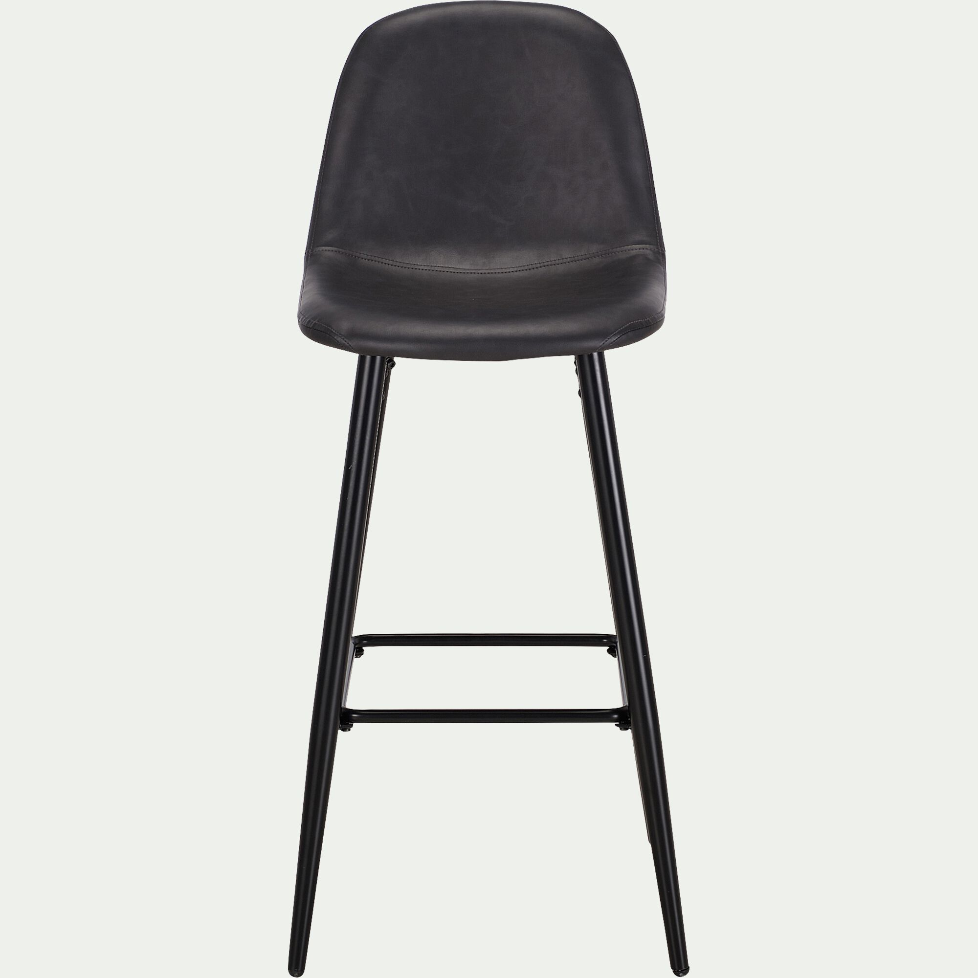 LOANA - Chaise de bar - noir H75cm