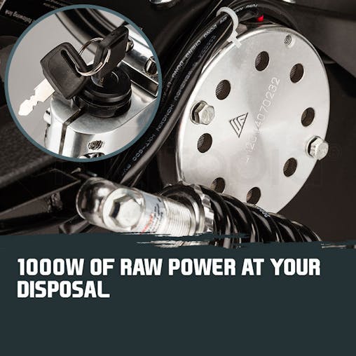 NNEMB Black 48V 1000W Turbo w/ LED Folding Electric Scooter For Adults-Stealth 1-6