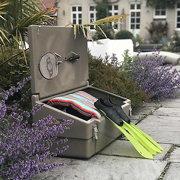 Coffre de jardin 100l avec grenouillères et cadenas