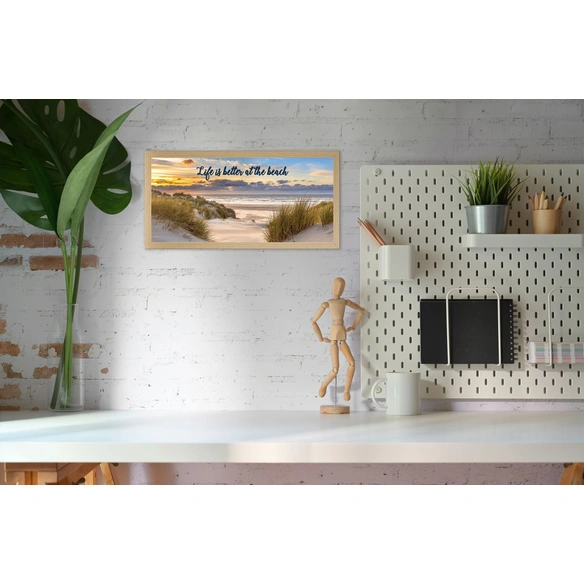 Gerahmtes Bild, ca.23x49 cm, Motiv 23951