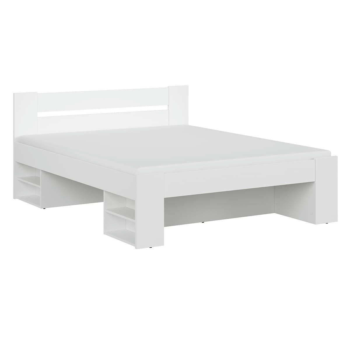 - Lit 140x200 stratifiés blanc