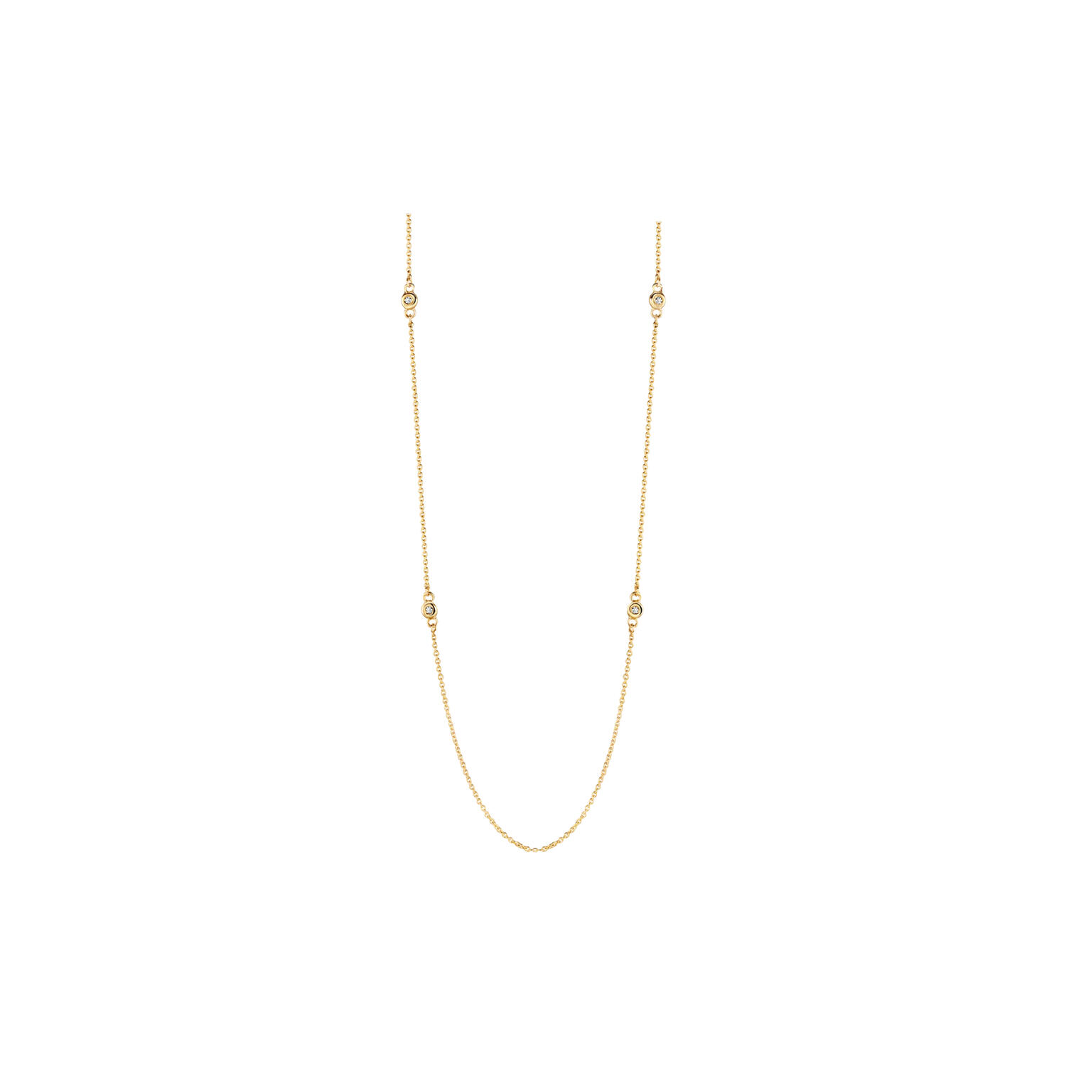 BELLE HALSK&AElig;DE, guld/diamant