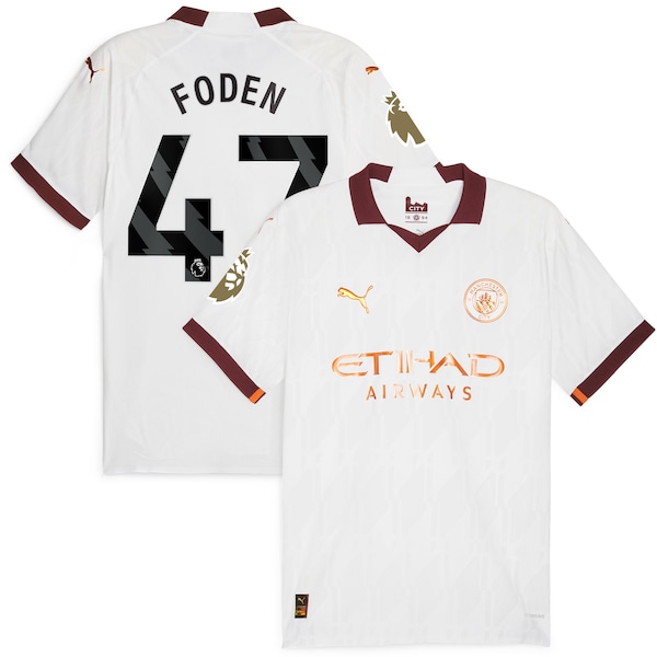Phil Foden Manchester City Puma 2023/24 Away Authentic Player Jersey - White