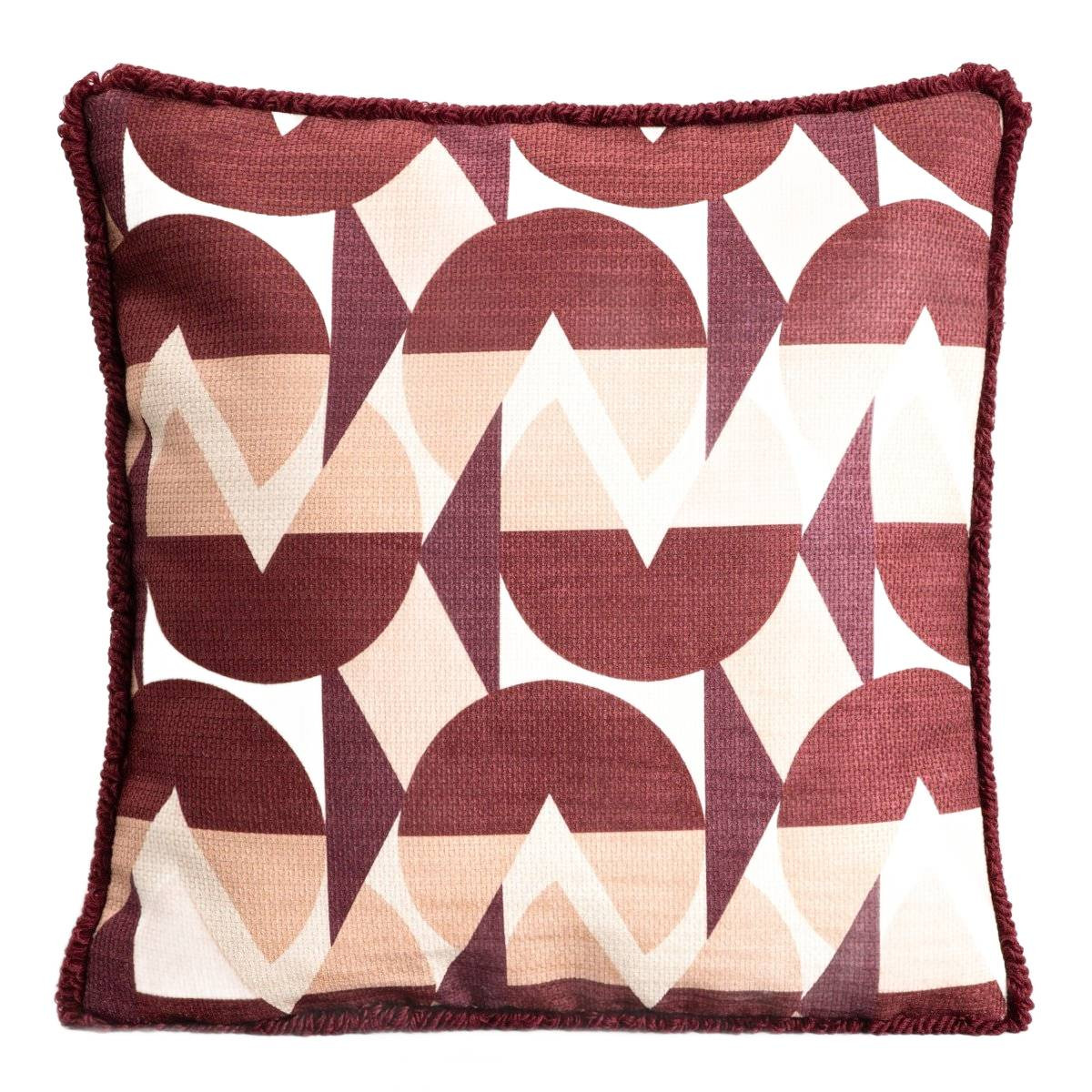Poszewka CHERRY CHIC szenilowa z dekoracyjną lamówką 45x45cm HOMLA