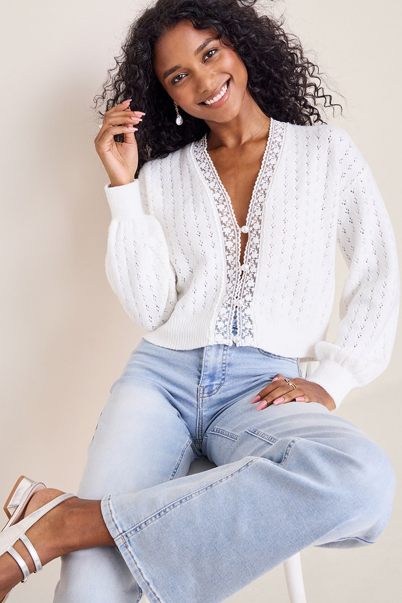 Anne Lace Trim Cardigan