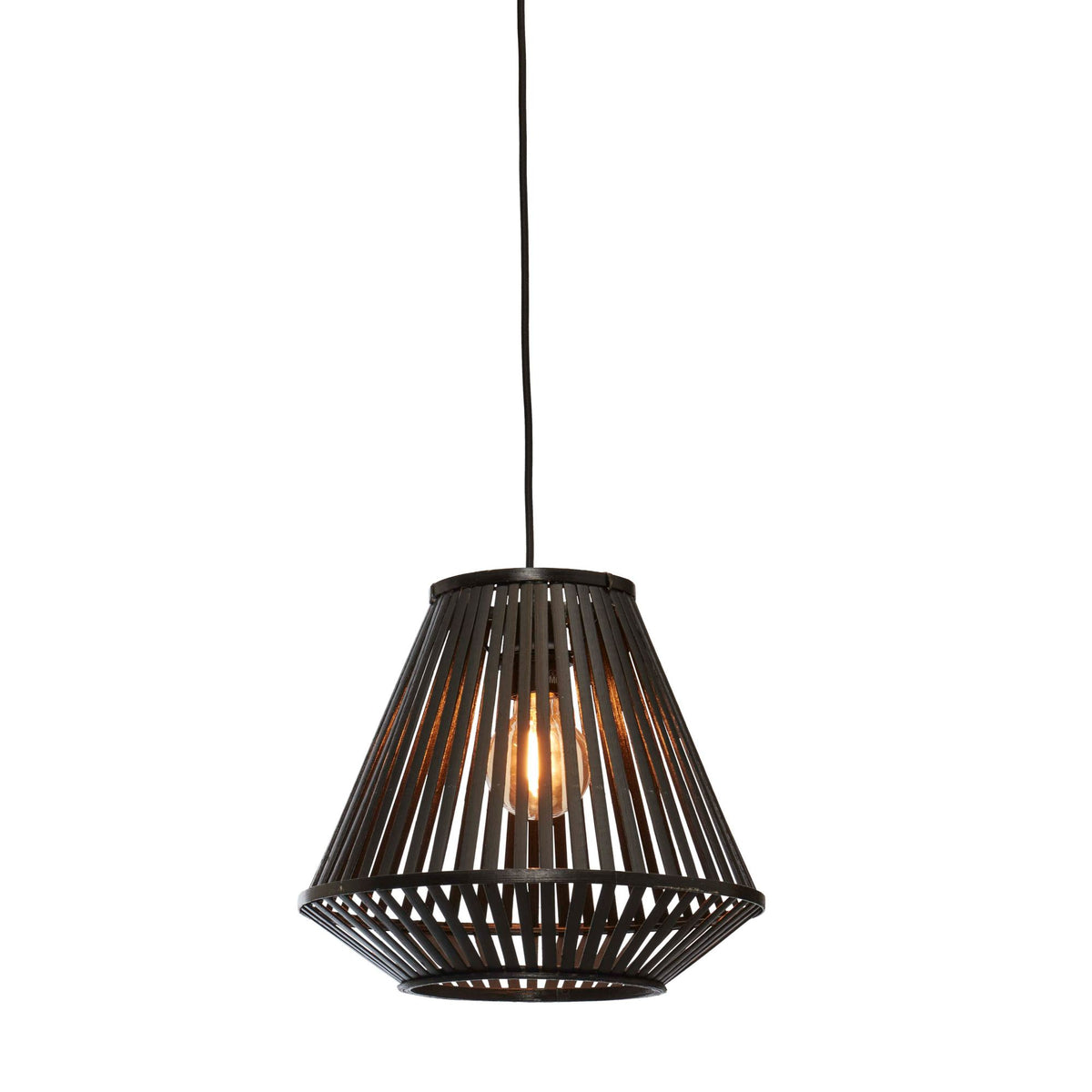 GOOD&MOJO hanglamp Merapi - zwart - Ø30cm