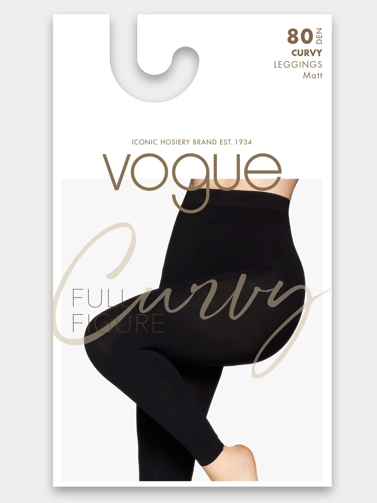 CURVY 80 den leggingsit - musta
