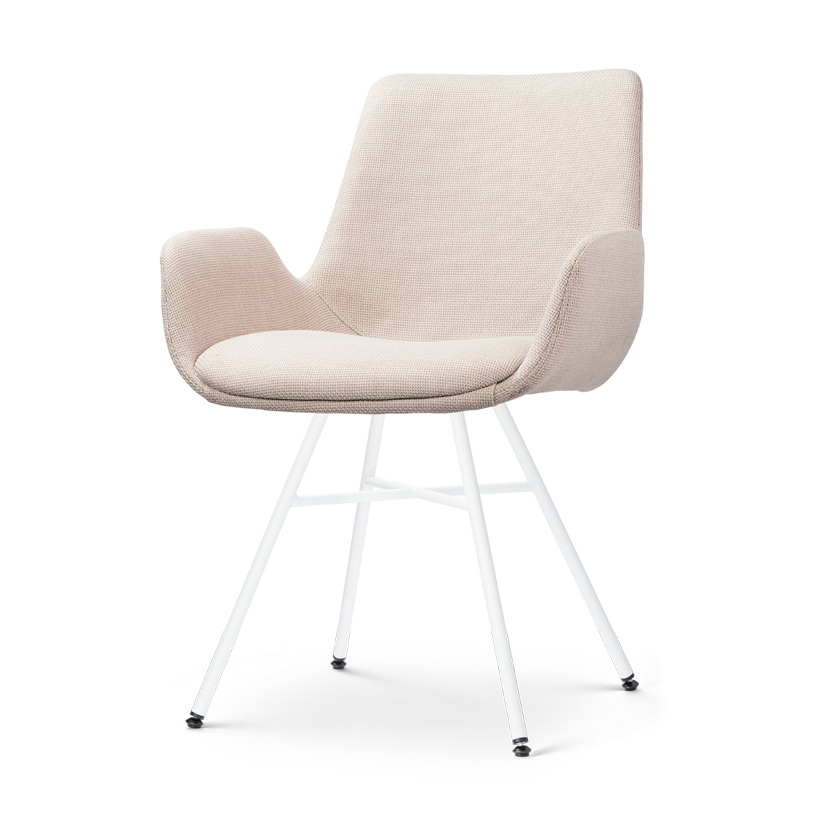 Nolon Noa-Eef Eetkamerstoel Beige - met Armleuning - Wit