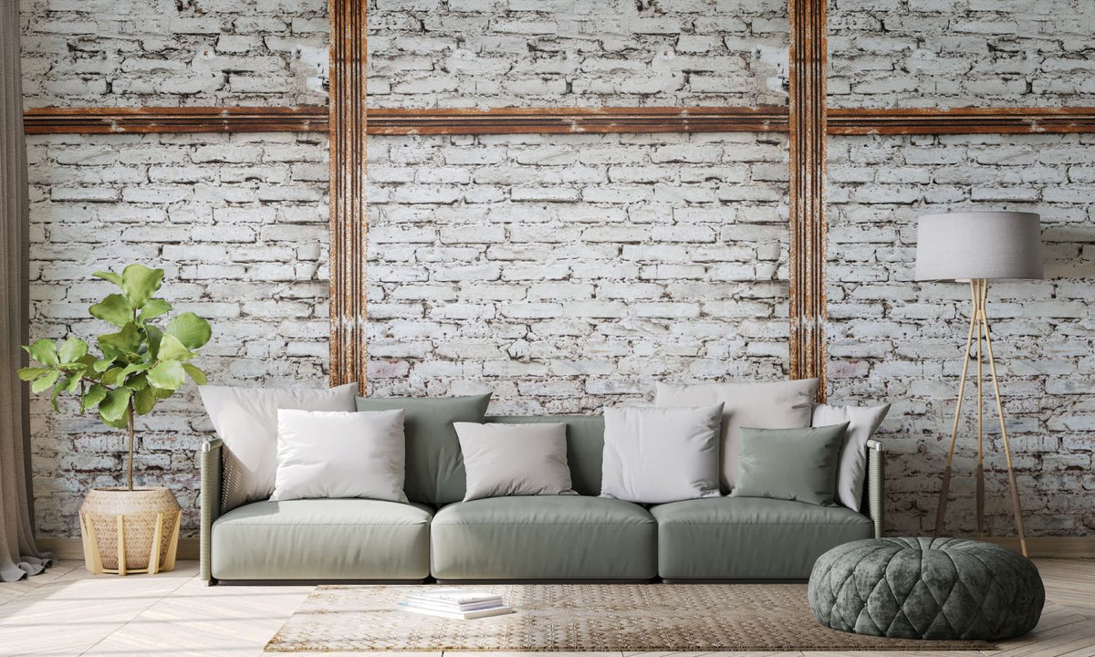 One Wall one Role fotobehang steen wit, grijs en bruin - 159 x 280 cm - AS-383511