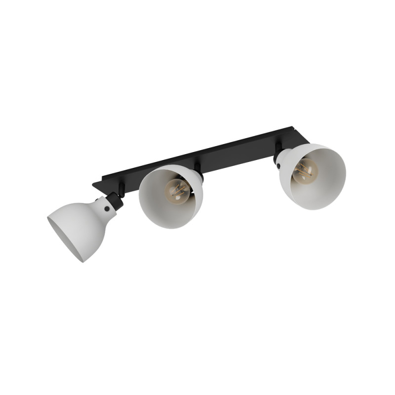 Spot Matlock noir et gris E27 3 x 40 W EGLO