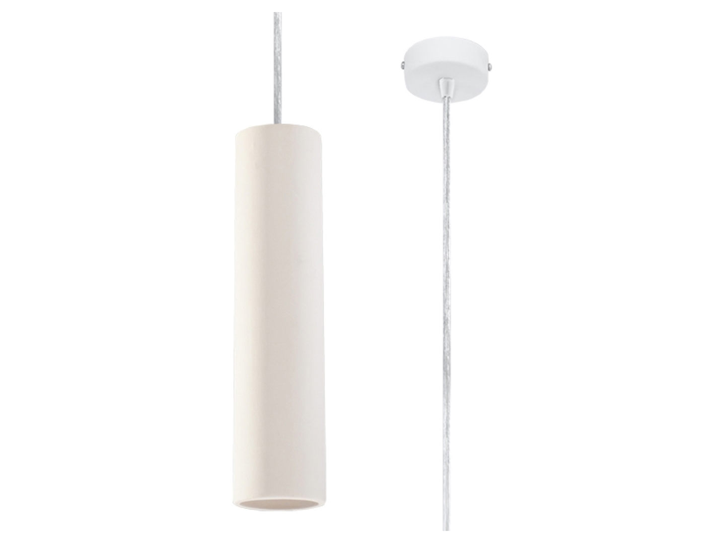 Lampa wisząca Nancy ceramiczna biała