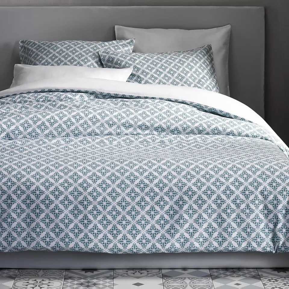 De Witte Lietaer Dekbedovertrek Katoen Satijn Azulejos - 240 x 220 cm
