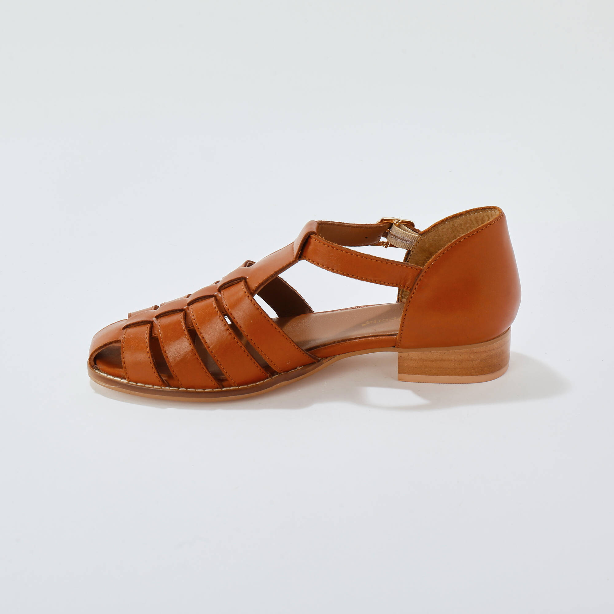 Sandales en cuir plates