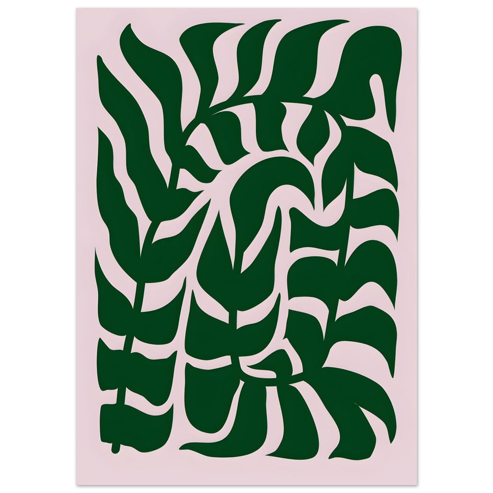 Artfulprints Poster Matisse – Sea petal symphony  - 50x70 cm - Donkergroen