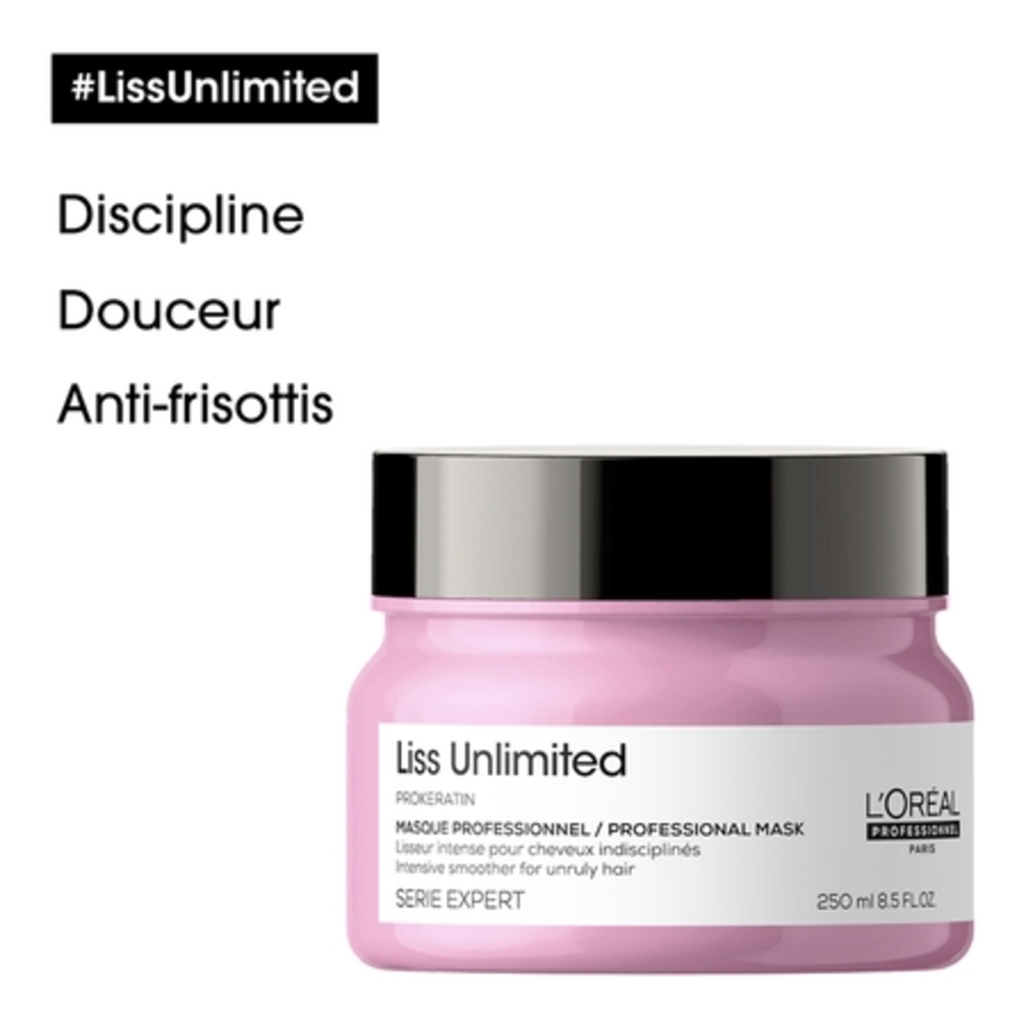 LISS UNLIMITEDMasque pour cheveux indisciplinés ou lissés
