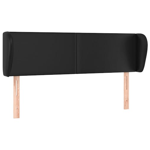 NNEVL Headboard with Ears Black 147x23x78/88 cm Faux Leather