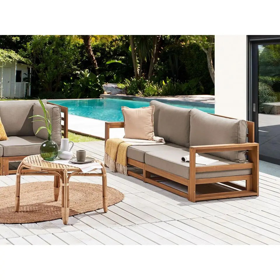 TIMOR II - Tuinbank 2-zits - Lichthout - Gecertificeerd Acaciahout