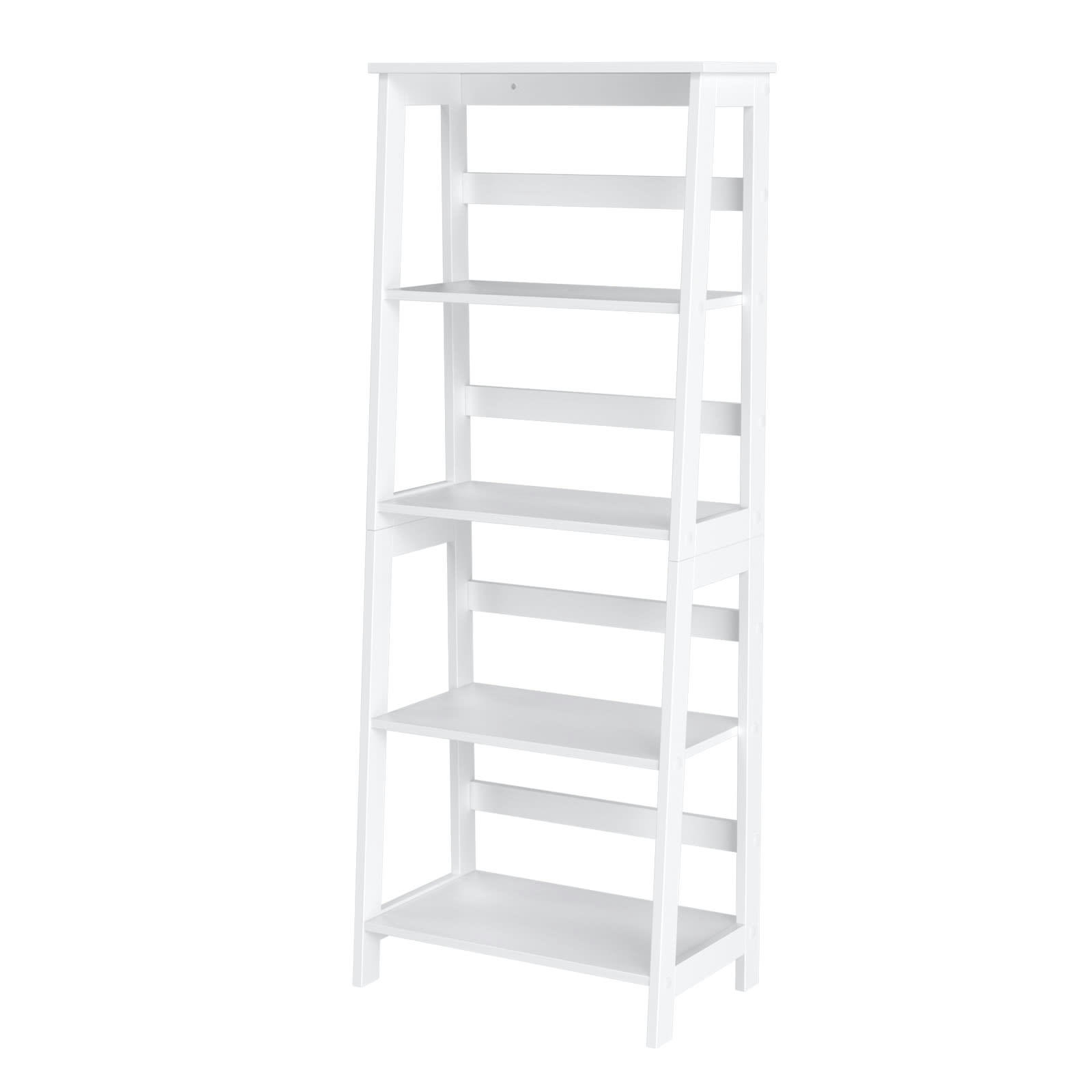 - Étagère style échelle tablettes en bois blanc