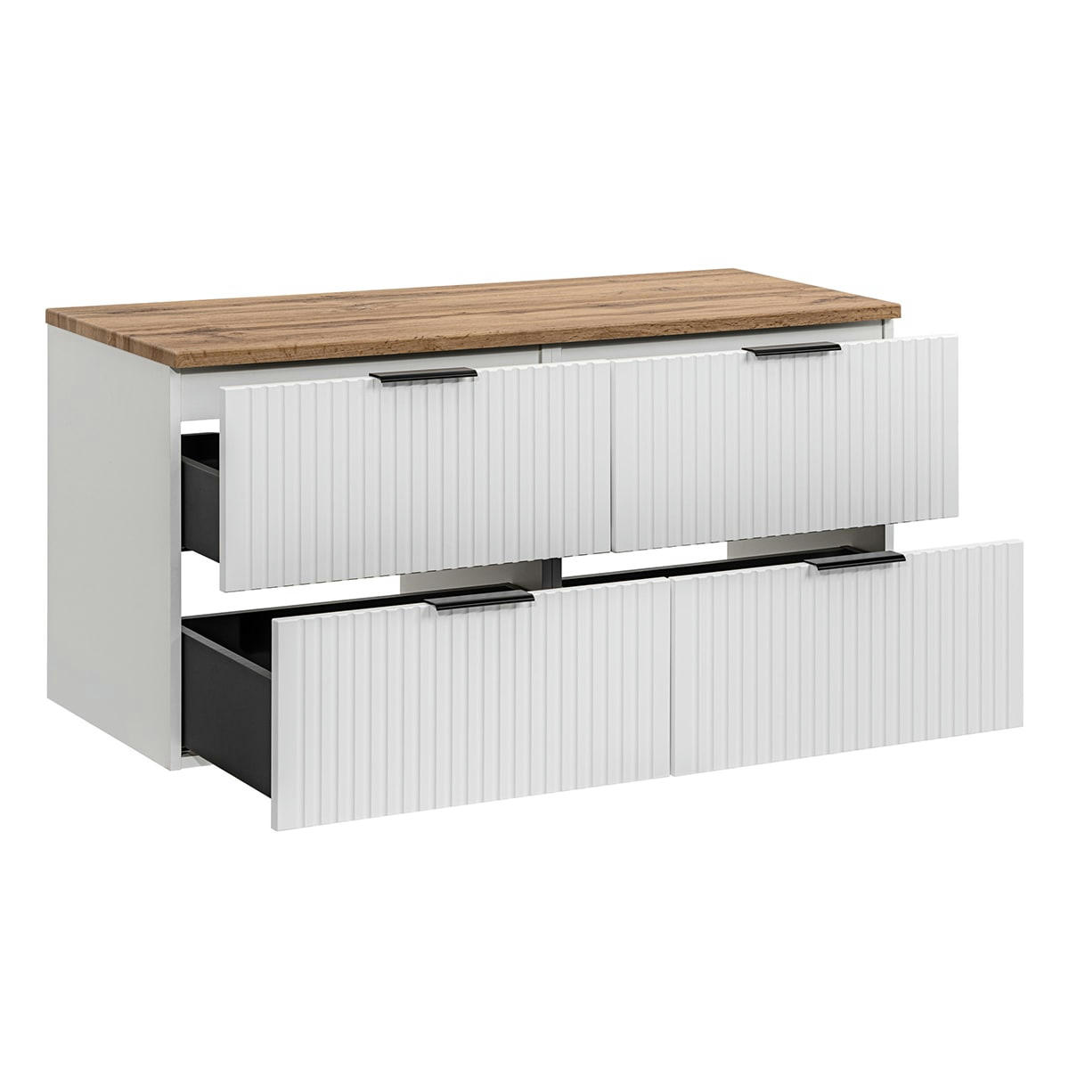 - Meuble sous-vasque 120cm plan de toilette blanc