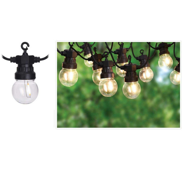 Girlanda świetlna LED Party 20 żarówek G50 12,5 m IP44 ciepły biały 230V