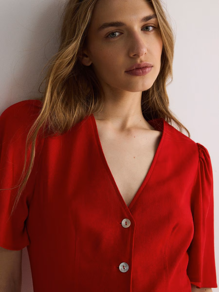 Viscose Blend Mini Dress
