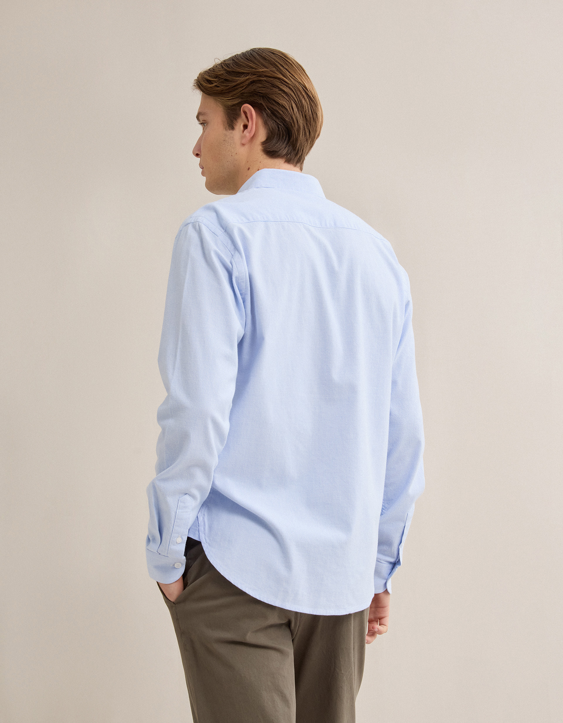 Camisa 'Slim Fit', Homem, Azul Claro