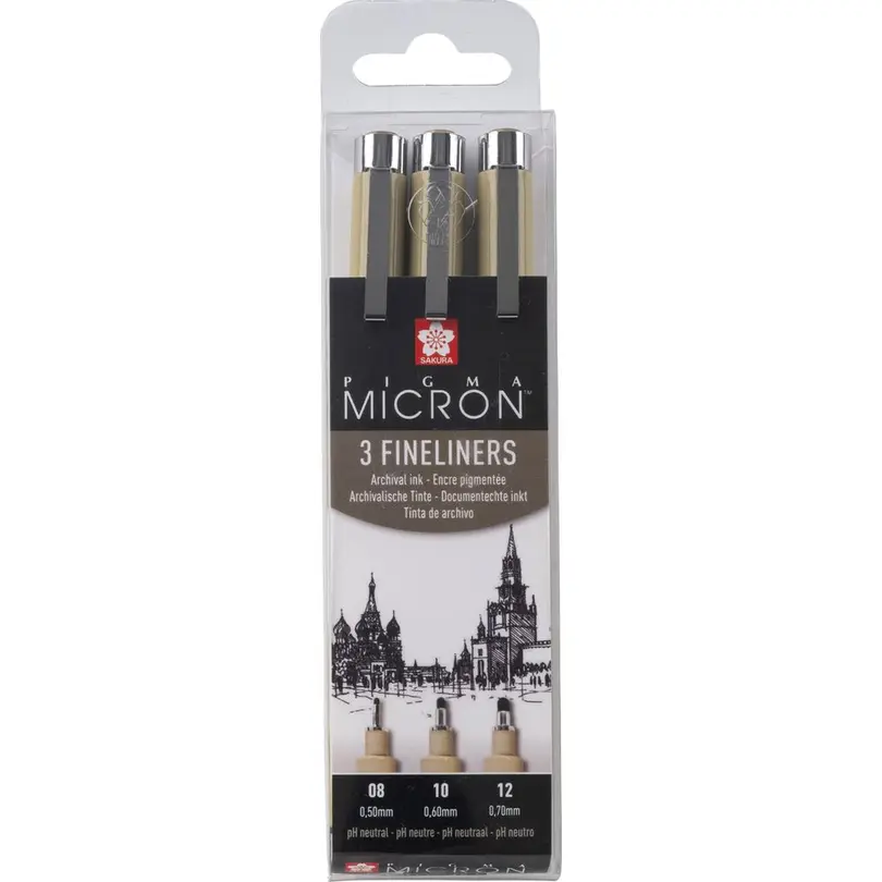 Filzstifte 3er-Set Pigma Micron