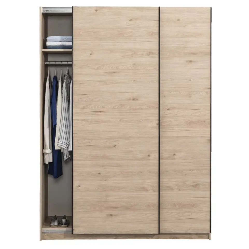 Schuifdeurkast Genua - eikenkleur - 204x150x60 cm