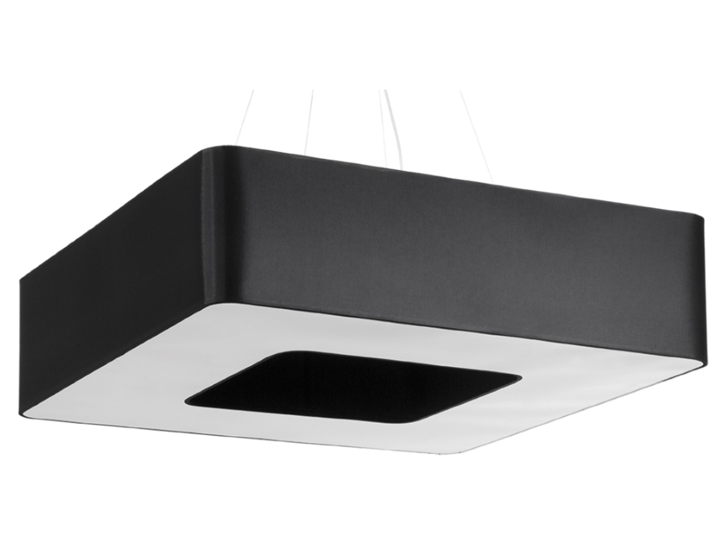 Lampa wisząca Urano 8-punktowa tkaninowa czarna