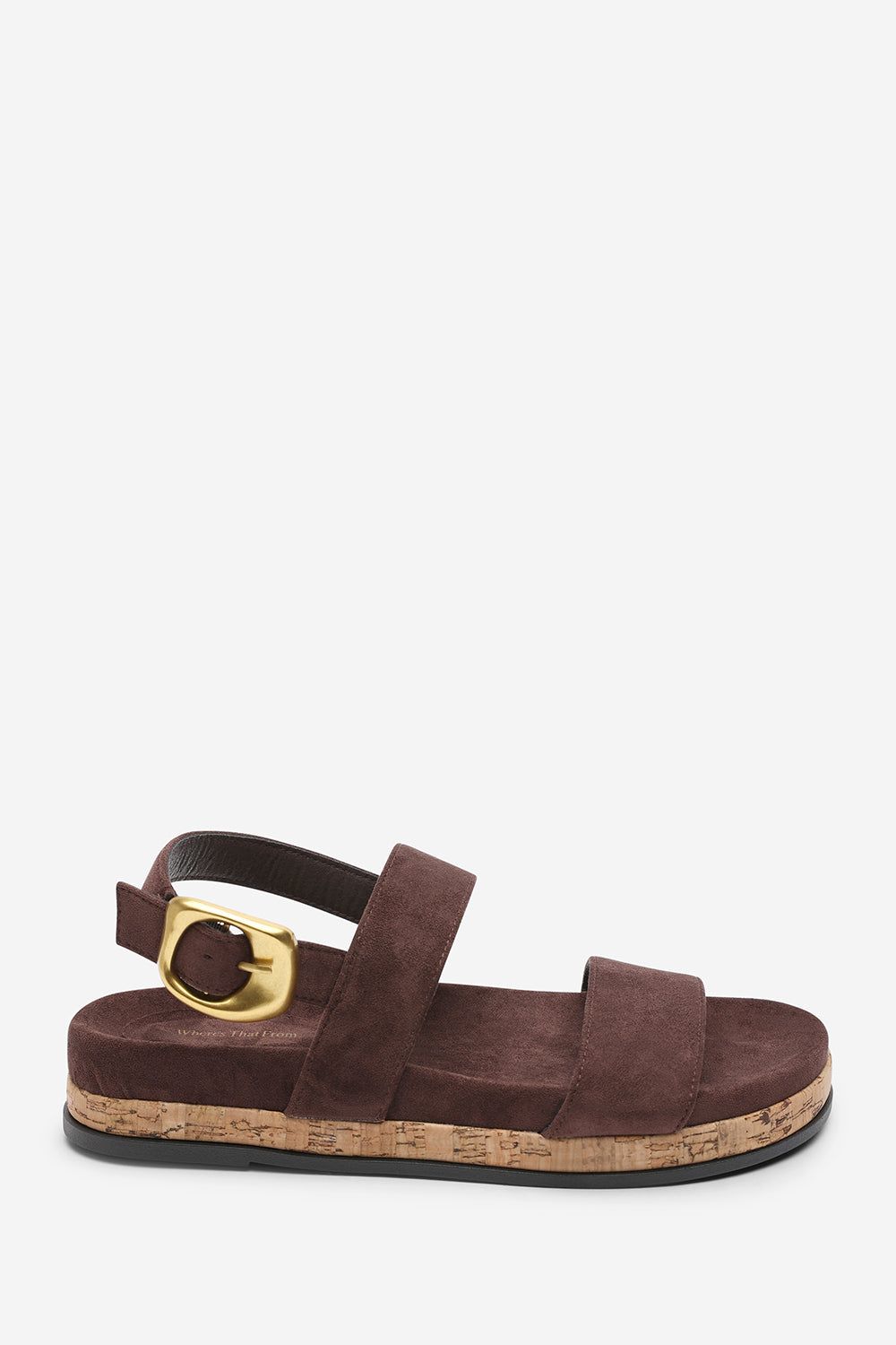 Where's That From Banyan Double Strap Flatform Suede Sandal