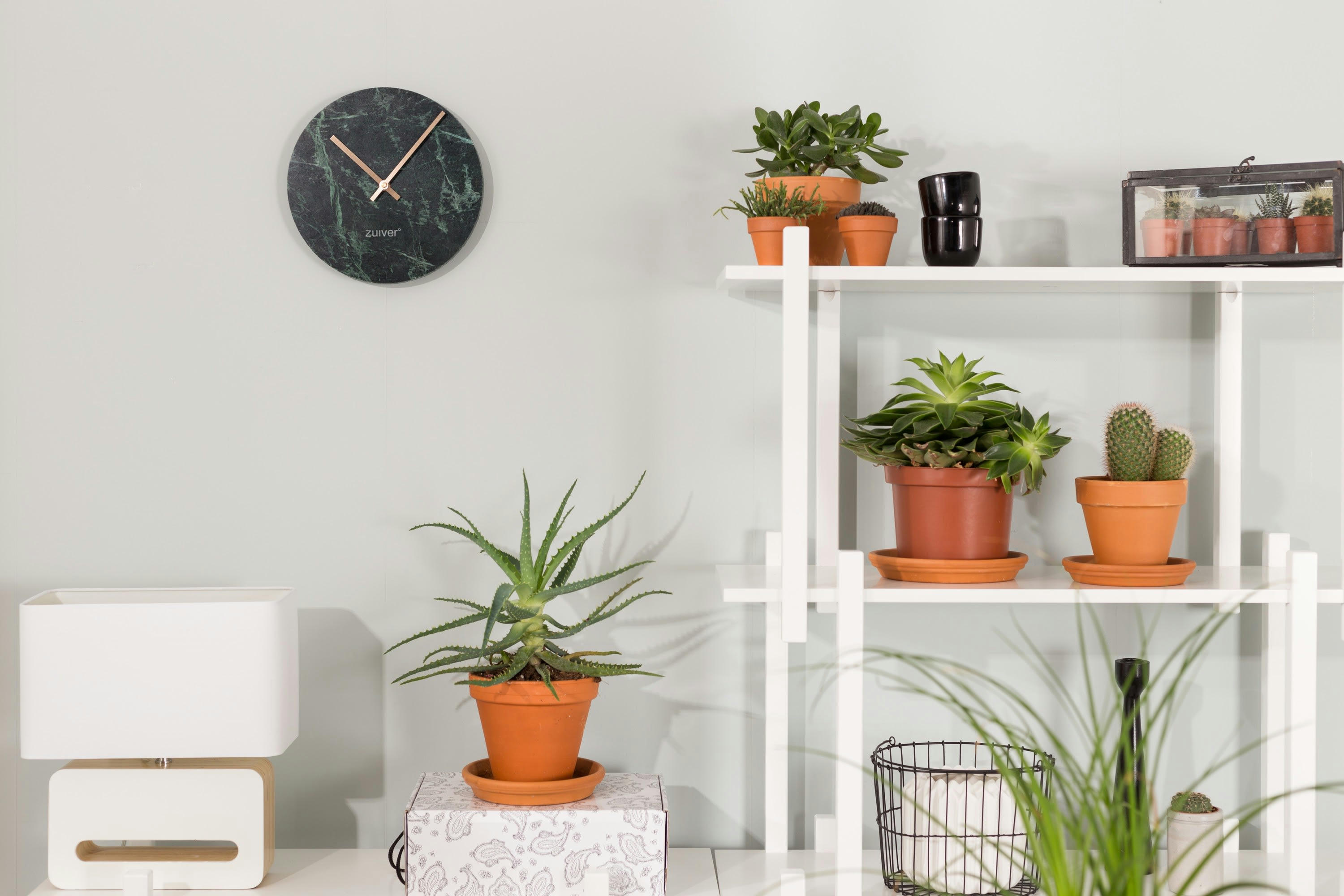 TIME - Horloge en marbre vert D25