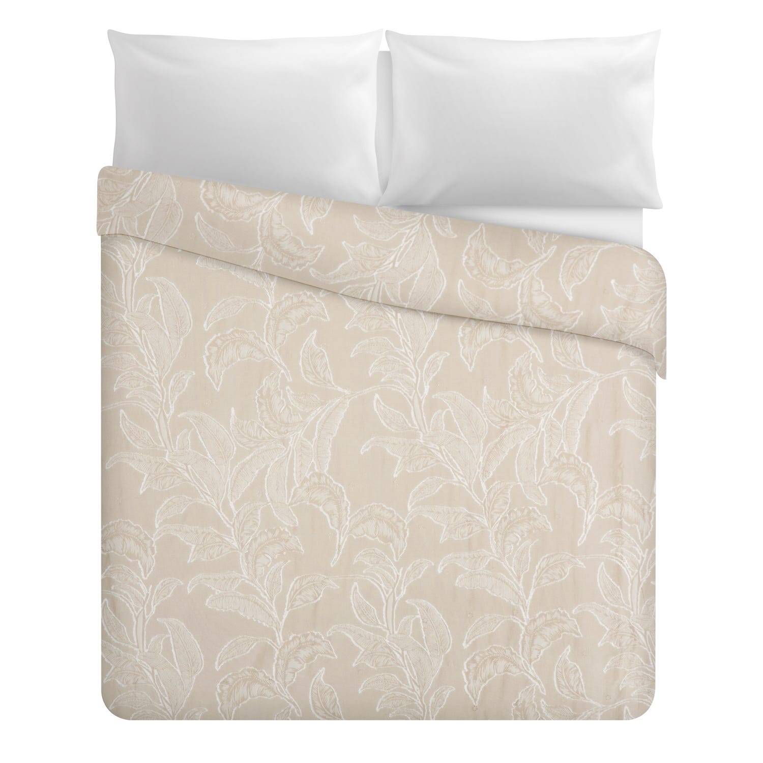 Trapuntino matrimoniale microfibra Gerbera beige