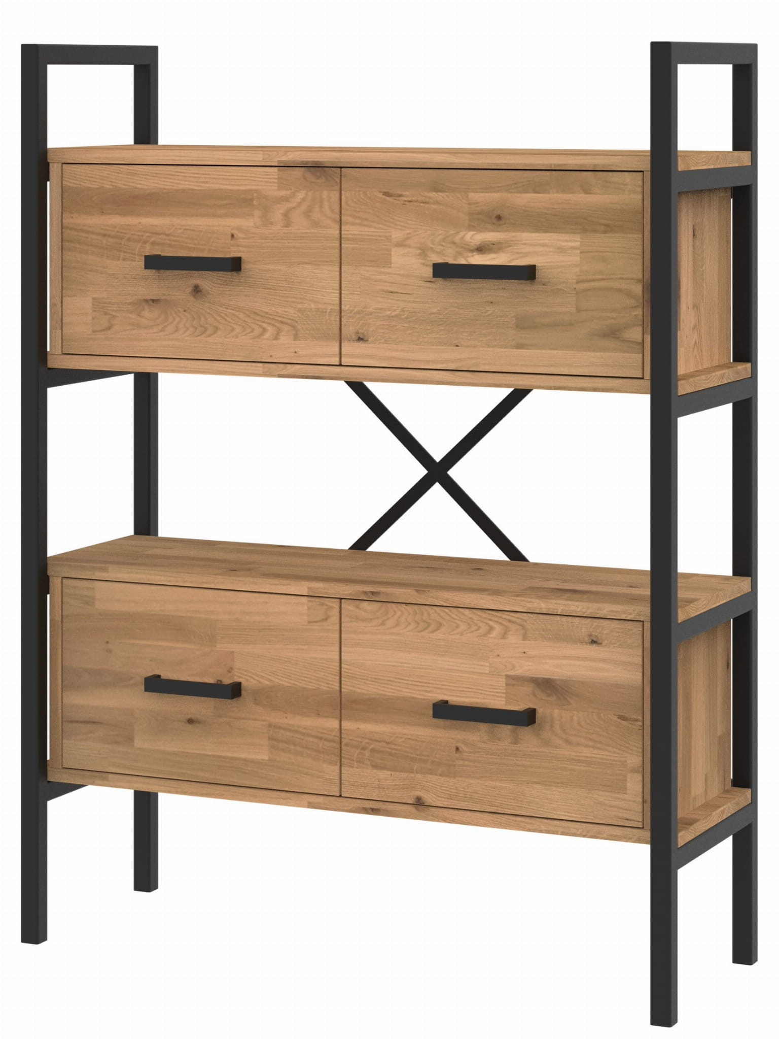 Regał Medium-Cabinet 130x80x30 cm LOFT z drzwiczkami K1-2
