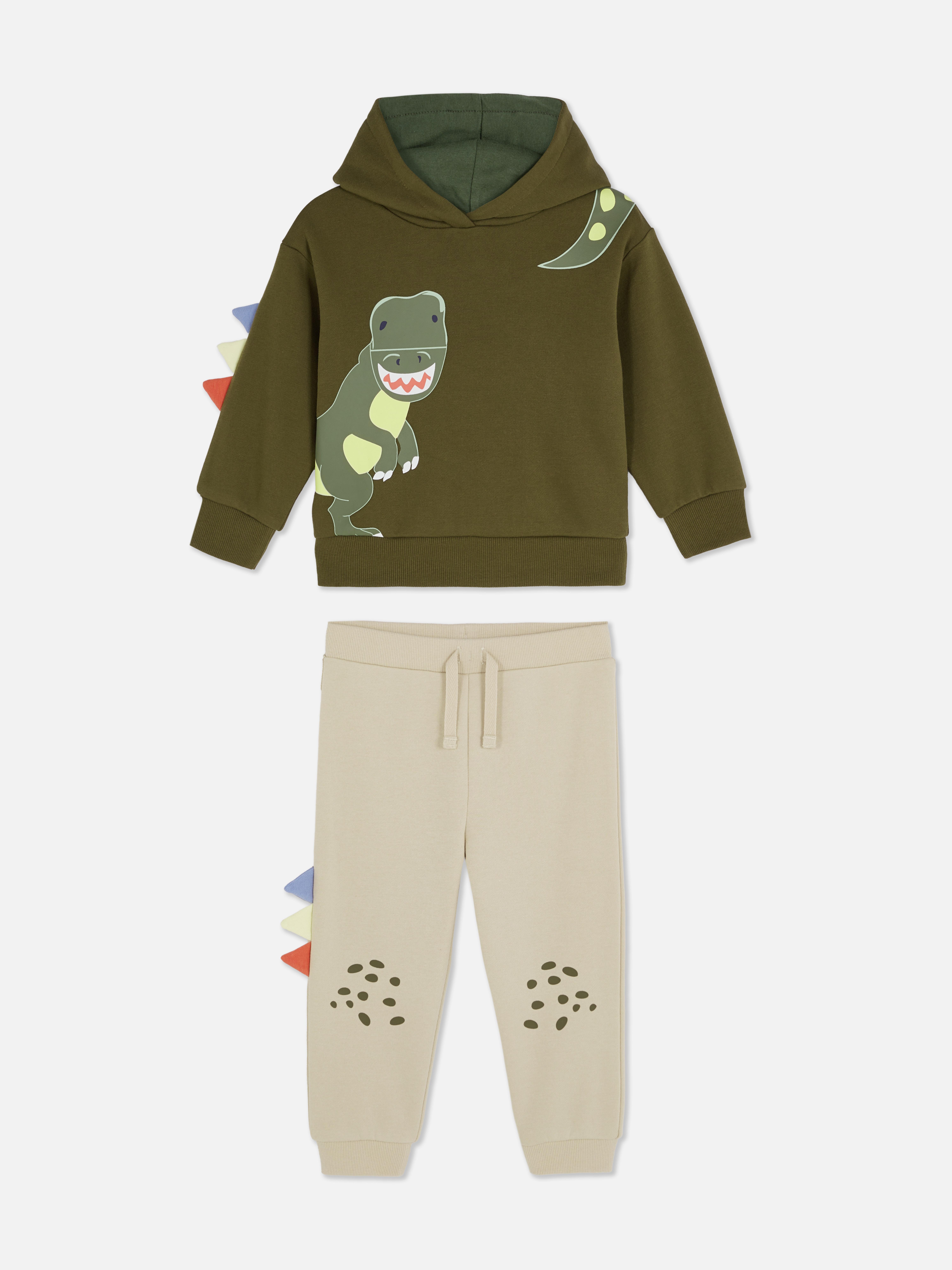 0-36mths | Dinosaur Graphic Hoodie and Sweatpants Set