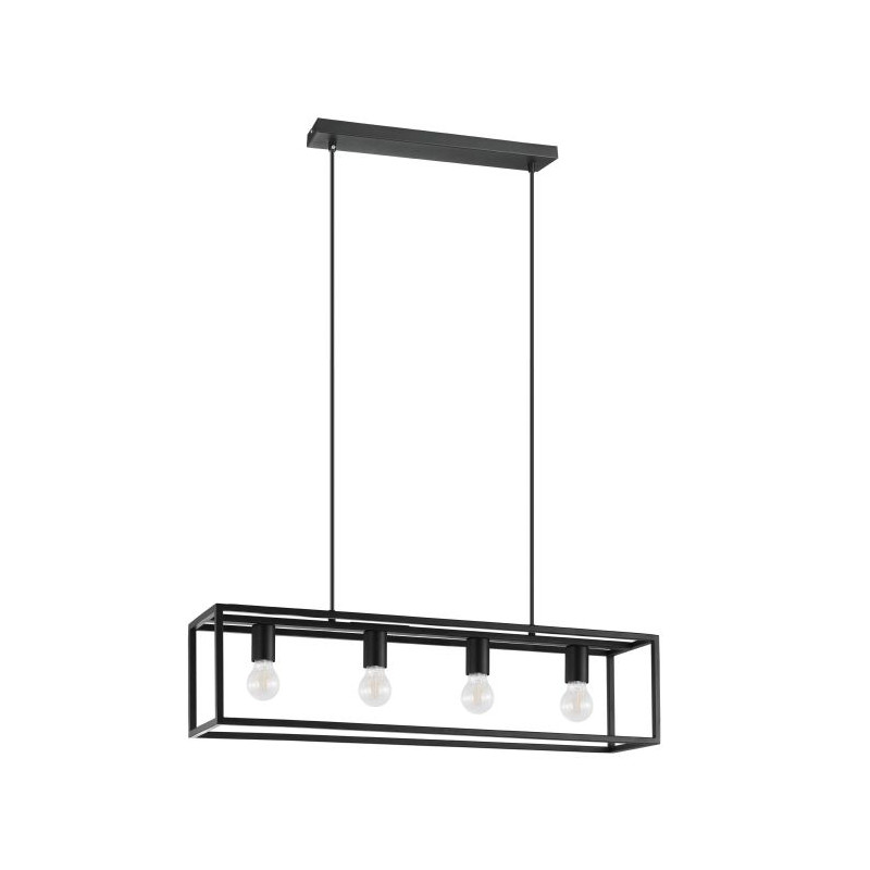 Suspension Blackcrown noire E27 4 x 40 W EGLO