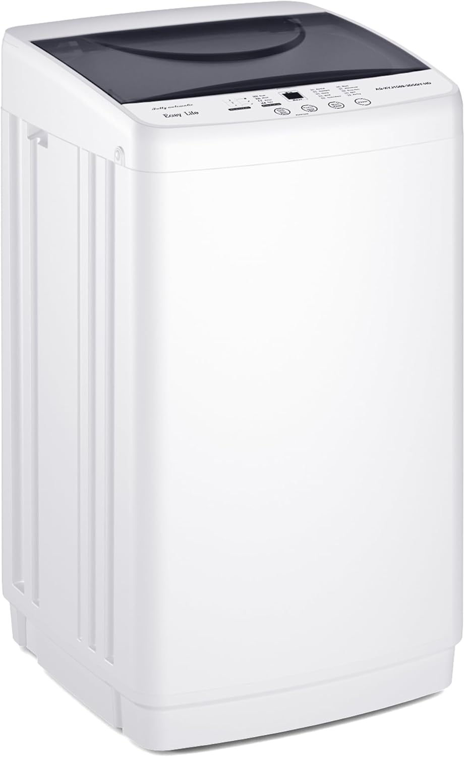 OLIXIS Portable Washing Machine, 7.7 lbs Full-Automatic Compact Laundry Washer, Stainless Steel Drum, 10 Wash Cycles, Auto-Balance Detection, LED Display, Mini Washer for Home, Apartment, Dorm, White