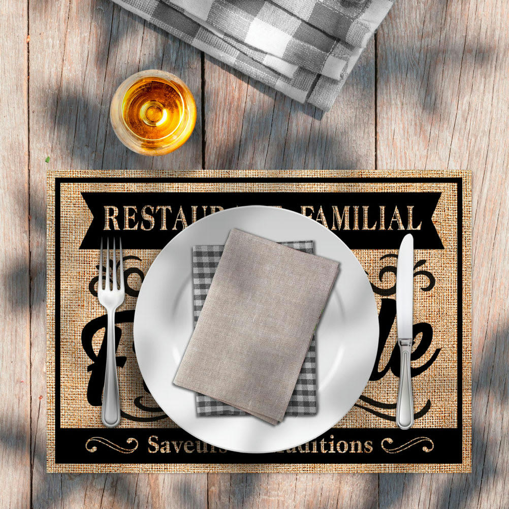 LA FRINGALE - Set de table en toile de jute 42x29,5