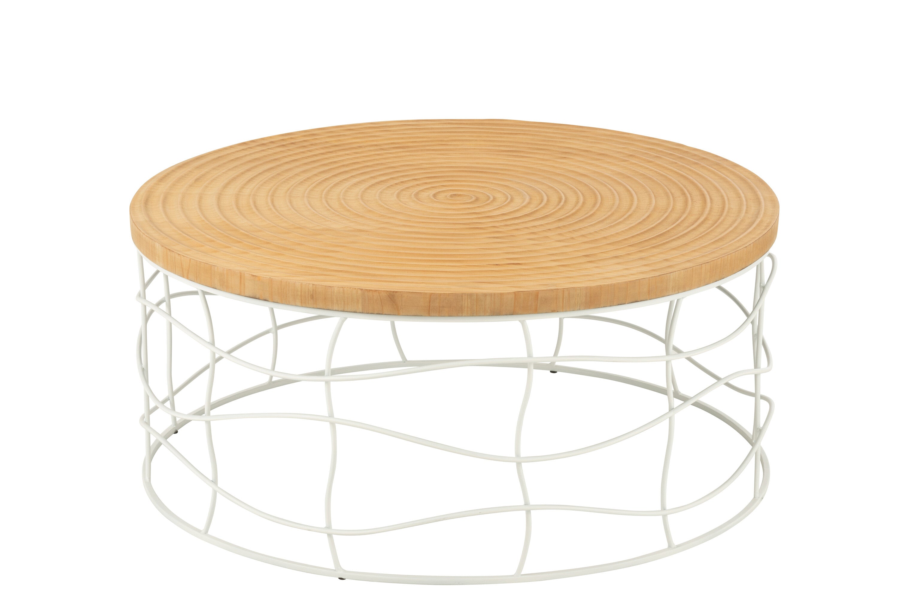 J-Line salontafel - ijzer/hout - naturel/wit