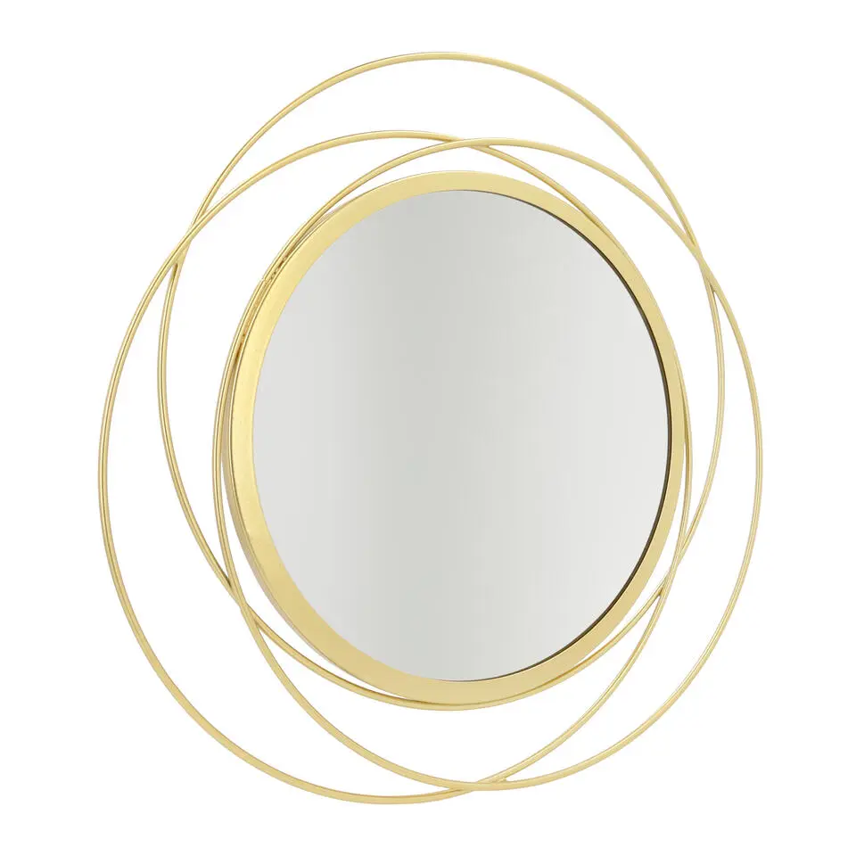 QUVIO Spiegel - Rond - Metaal - Goud