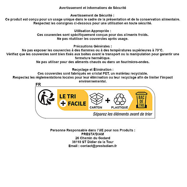 300 Couvercles Transparents pour Saladiers Carrés Pyramidal 750 ml (18 x 18 x H. 5 cm) Robustes et s en PET - D-Work