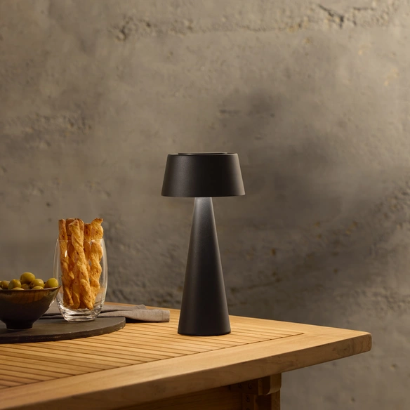 LED-Akkuleuchte »Tavik«, 2,5 w, 280 lm, schwarz, H: 26 cm, stufenlos dimmbar