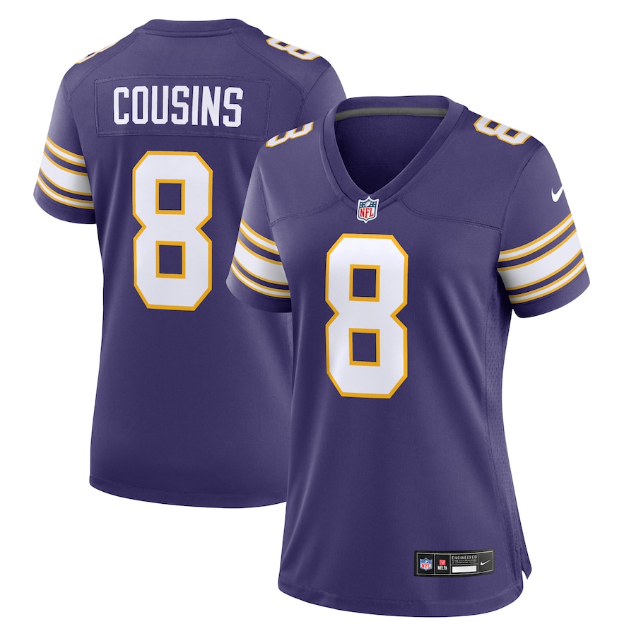 Kirk Cousins Minnesota Vikings Nike Women's Classic Player Game Jersey - Purple
