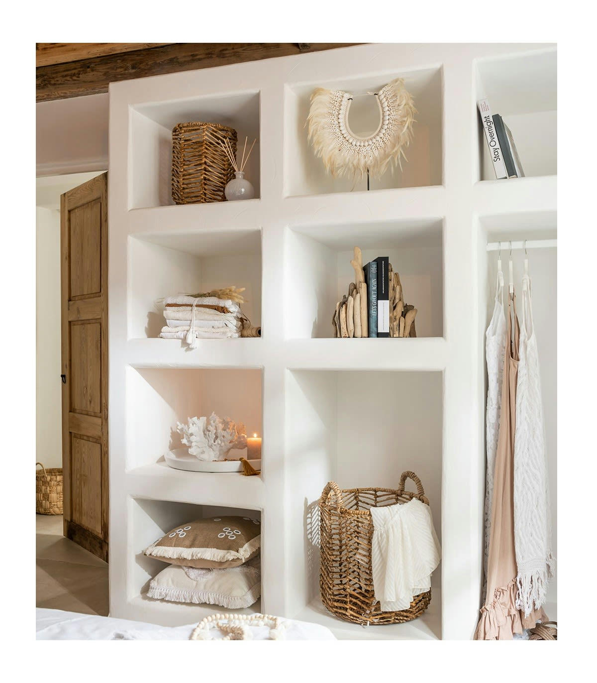 ZANZIBAR LIFE - Lot de 3 paniers empilables en feuille de banane - Marron