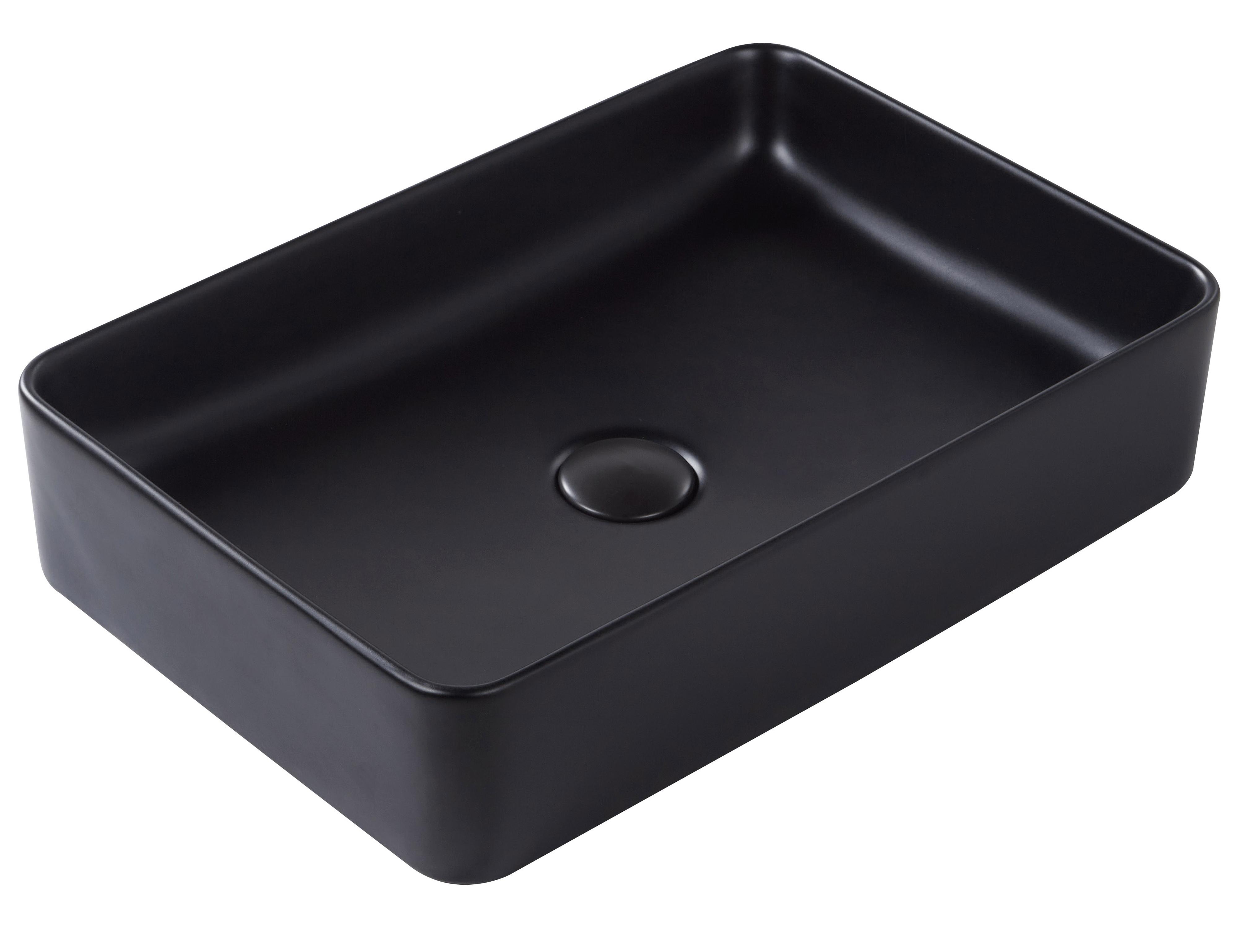 Countertop Basin CHIVANA 510 x 340 mm Ceramic Black