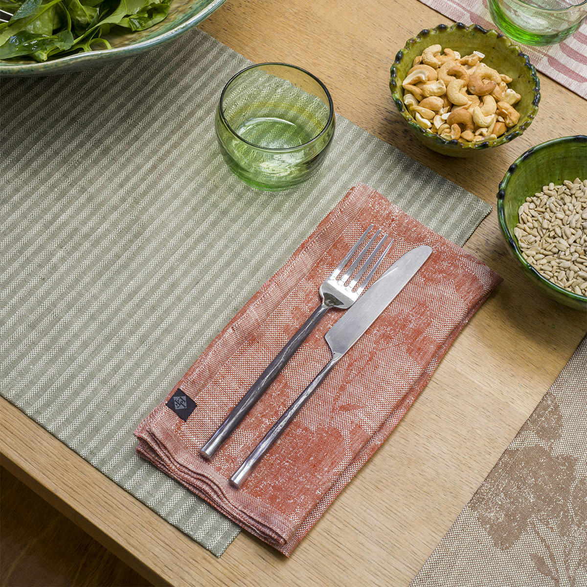 CASUAL - Serviette en lin terre cuite 52 x 52